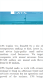 Mobile Screenshot of cpscapital.com