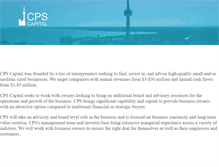 Tablet Screenshot of cpscapital.com